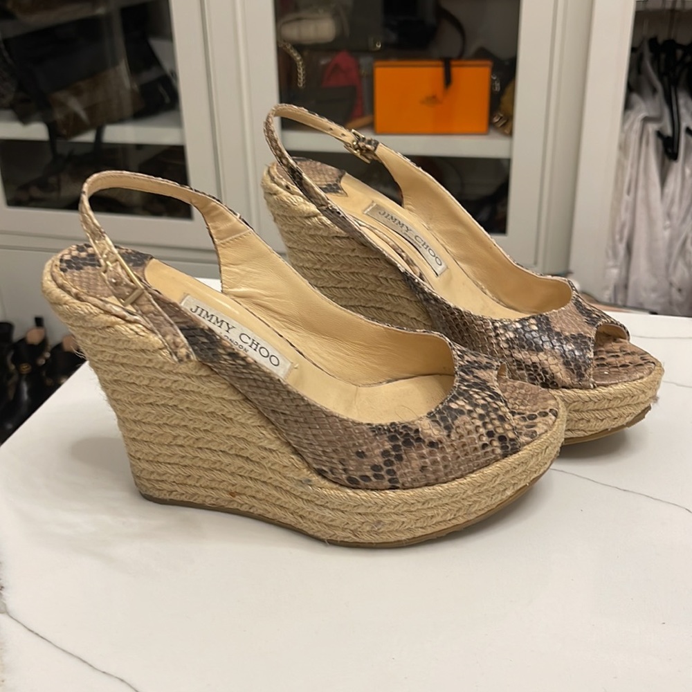 Jimmy Choo Python Print Wedges - image 2